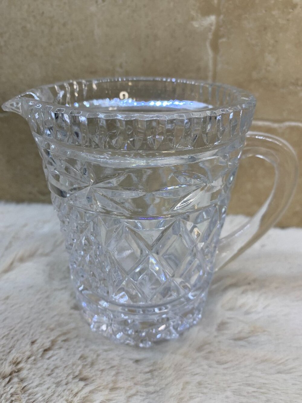 Vintage Glass Small Pitcher Jug - EUC